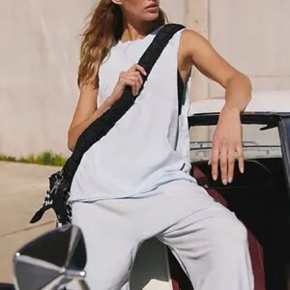 Free People Hot Shot Relaxed Set, XS, White, EUC - Picture 2 of 9